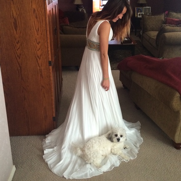 White flowy prom dress - Picture 5 of 5